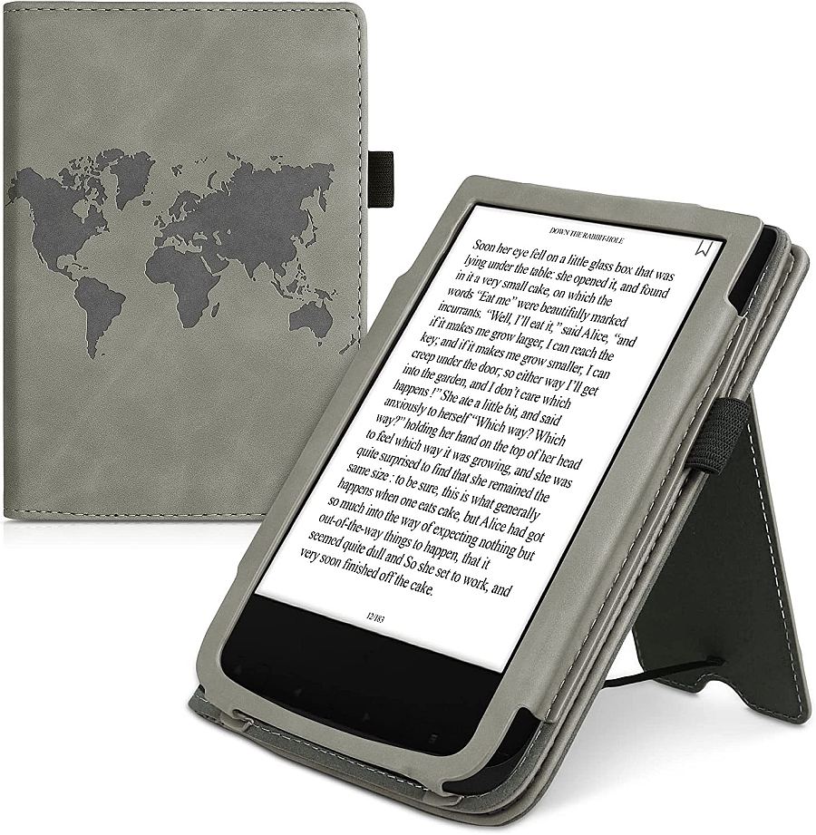Puzdro KW Mobile - Travel Outline - KW5481705 - pre Pocketbook 616/617/627/628/632/633 - šedé