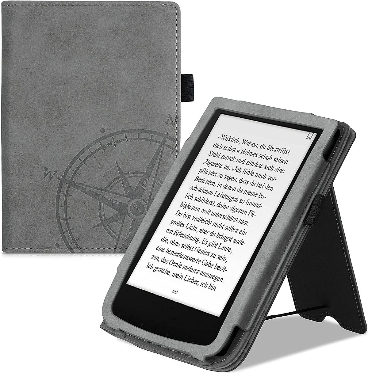 Puzdro KW Mobile Navigational Compass - KW5481702 - pre Pocketbook 616/617/627/628/632/633 - farba šedá