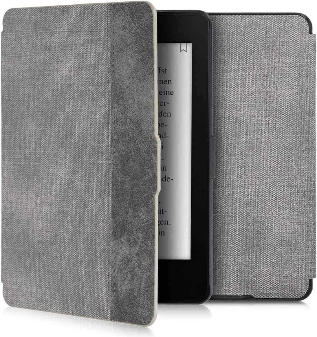 Puzdro KW Mobile Felt Leather - KW5021501 - pre Amazon Kindle Paperwhite 1/2/3 - šedá, čierna