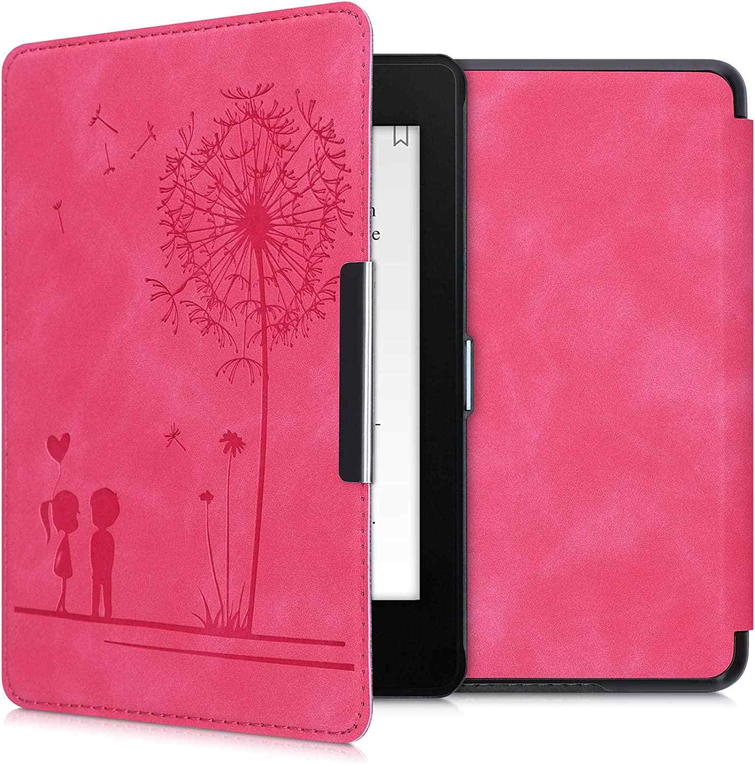 Puzdro KW Mobile - Dandelion Love Dark Pink - KW4897510 - pre Amazon Kindle Paperwhite 4 (2018) - ružové