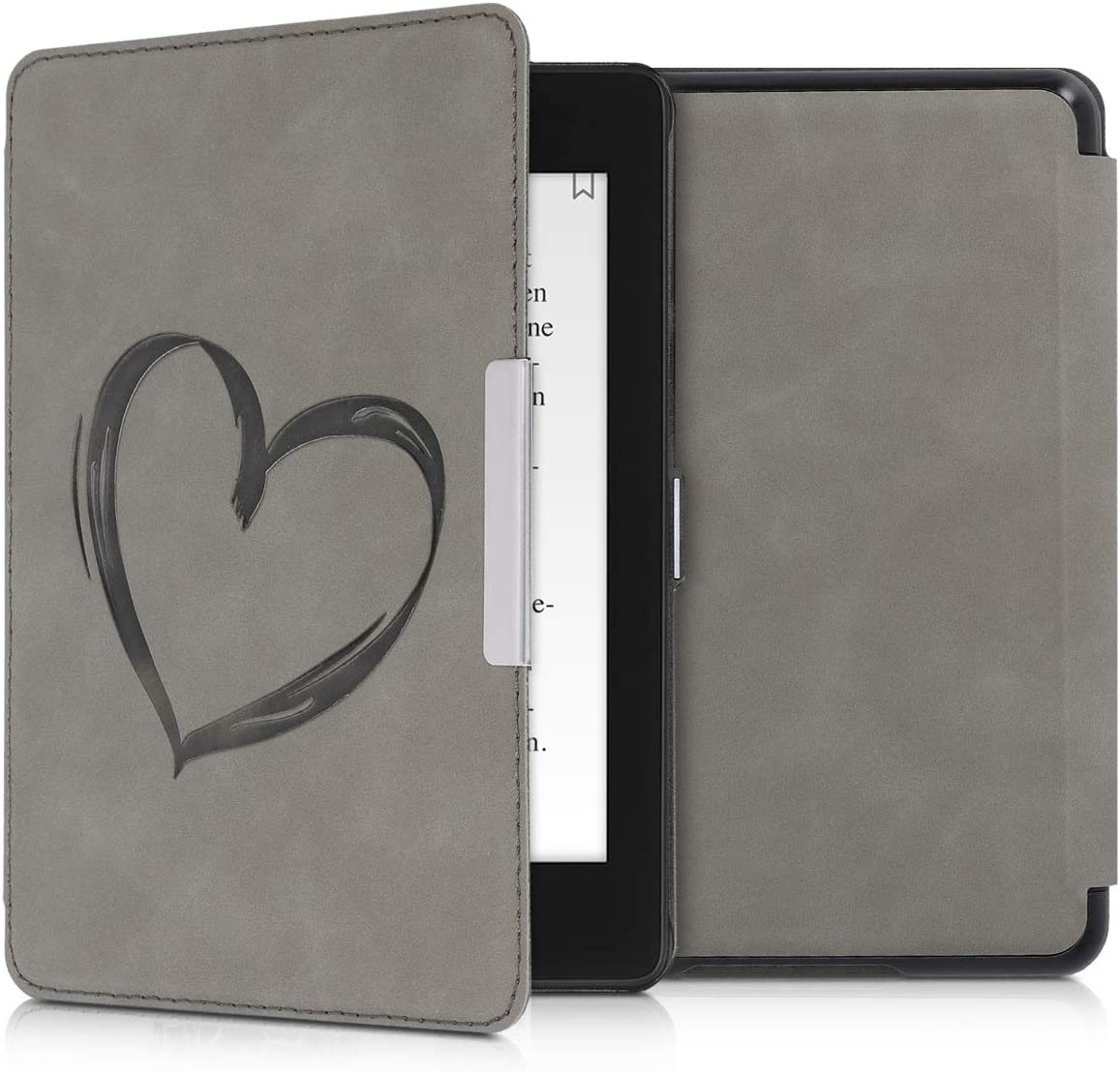 Puzdro KW Mobile - Brushed Heart - KW4897505 - pre Amazon Kindle Paperwhite 4 (2018) - šedé