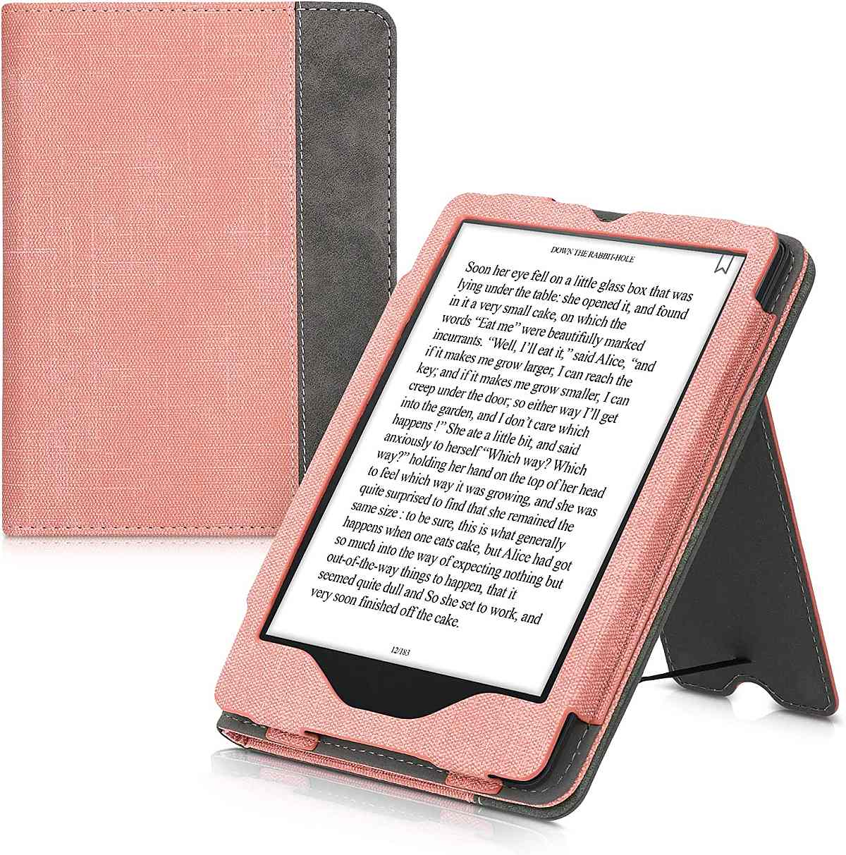 Púzdro KW Mobile Double Leather - KW5626107 - pre Amazon Kindle Paperwhite 5 (2021) - šedá, ružová