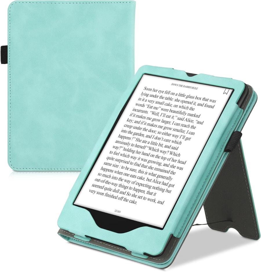 Puzdro KW Mobile - Nubuck Mint - KW5761971 - pre Amazon Kindle Paperwhite 5 (2021) - tyrkysové
