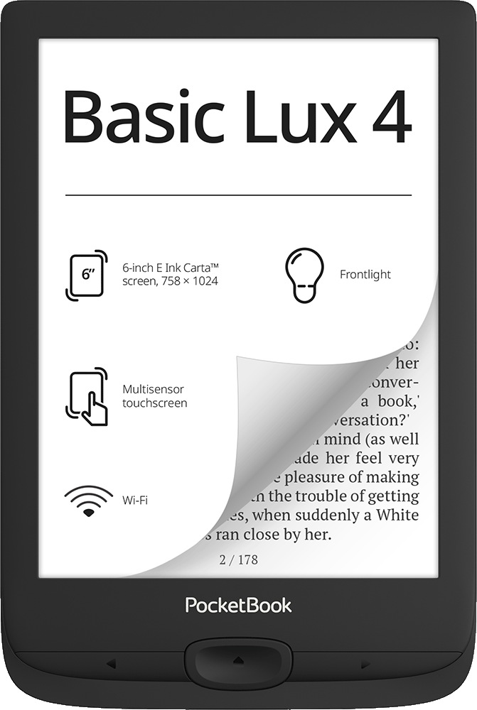 PocketBook 618 Basic 4 - 8GB, WiFi, čierny