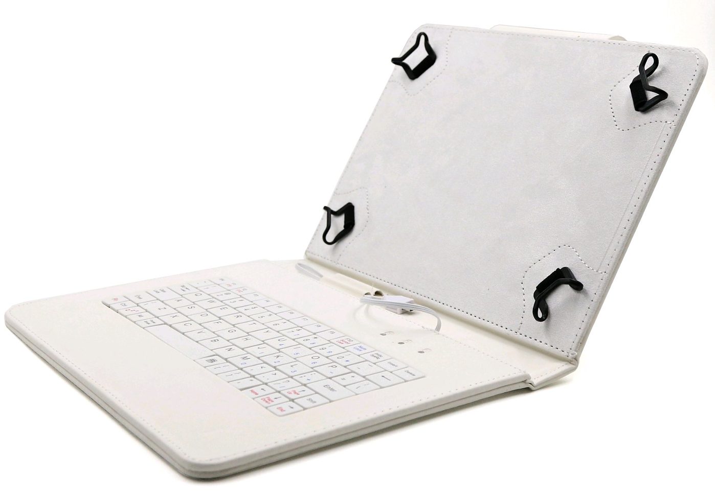 C-TECH PROTECT NUTKC-04W - púzdro univerzálne s klávesnicou pre 9,7"-10,1" tablety, FlexGrip - biele