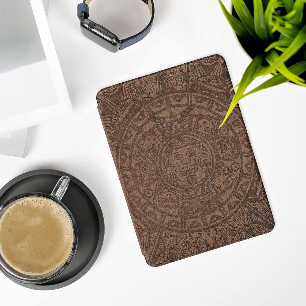 Puzdro KW Mobile - Mayan Calendar - KW5625810 - pre Amazon Kindle Paperwhite 5 (2021) - hnedé