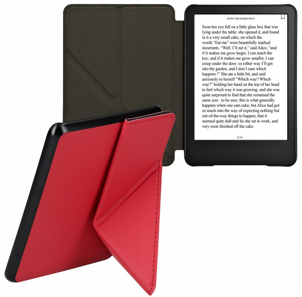 Puzdro KW Mobile - Origami Red Leather - KW5999709 - pre Amazon Kindle 2022 - červené