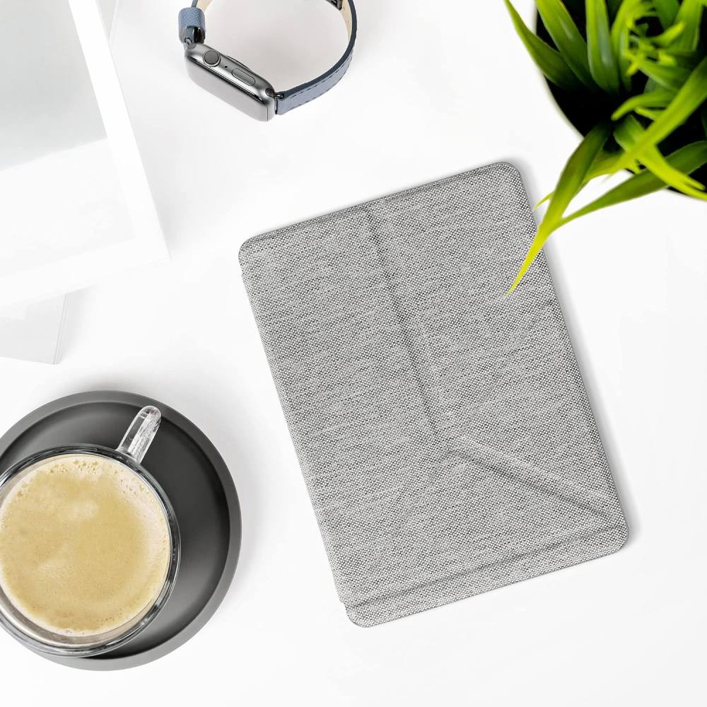 Puzdro KW Mobile - Origami Textil Light Grey - KW5776525 - pre Amazon Kindle Paperwhite 5 (2021) - svetlo šedé