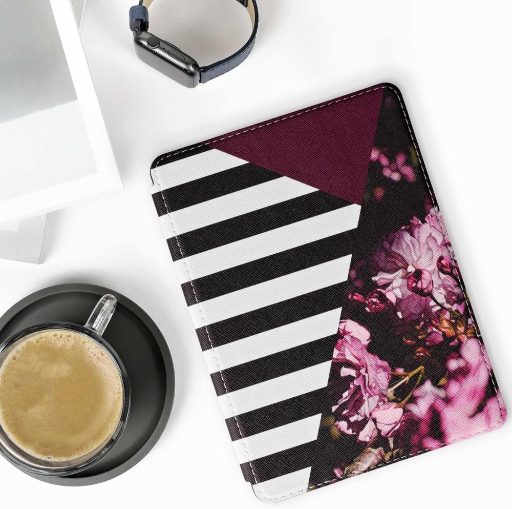 Puzdro KW Mobile - Flowers & Stripes - KW5625662 - pre Amazon Kindle Paperwhite 5 (2021) - viacfarebné