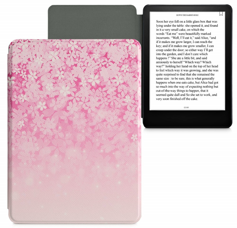 Púzdro KW Mobile - Pink Flowers - KW5625658 - pre Amazon Kindle Paperwhite 5 (2021) - viacfarebné