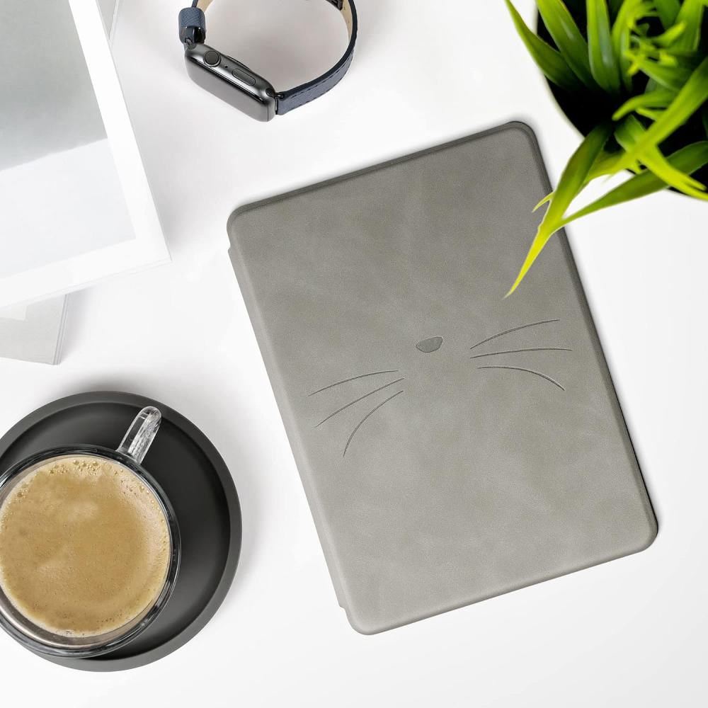 Puzdro KW Mobile - Meow Meow - KW5625705 - pre Amazon Kindle Paperwhite 5 (2021) - šedé
