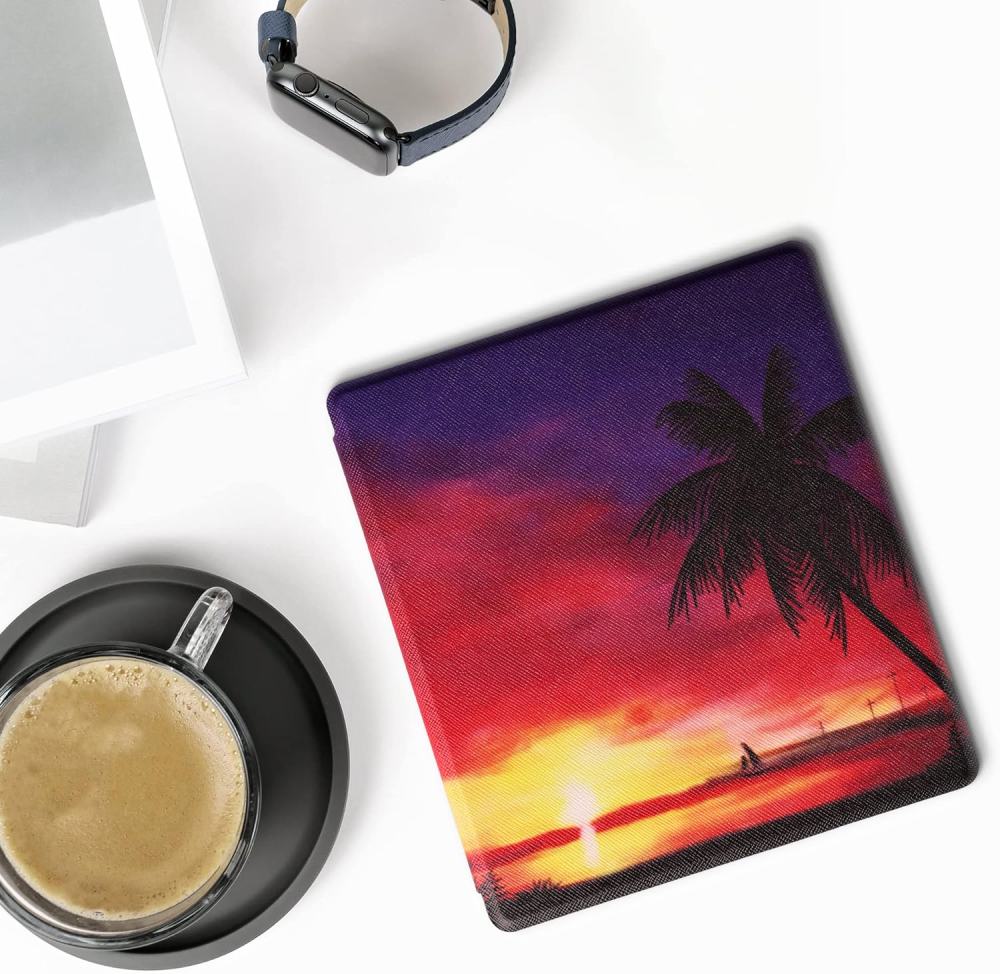 Puzdro KW Mobile - Sunset Palm - KW4941717 - pre Amazon Kindle Oasis 2/3 - viacfarebné