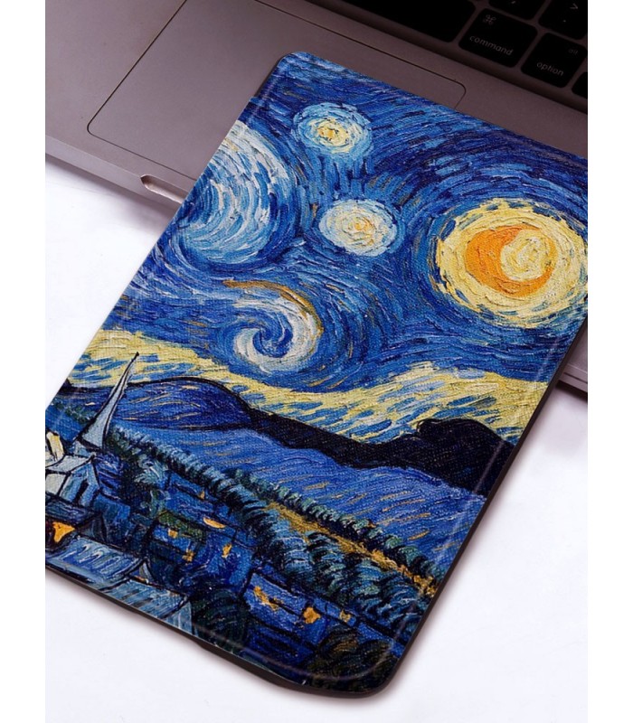 Puzdro B-SAFE LOCK 3511, obal na Pocketbook 629 Verse / 634 Verse Pro - magnetické zatváranie, AutoSleep, motív Gogh