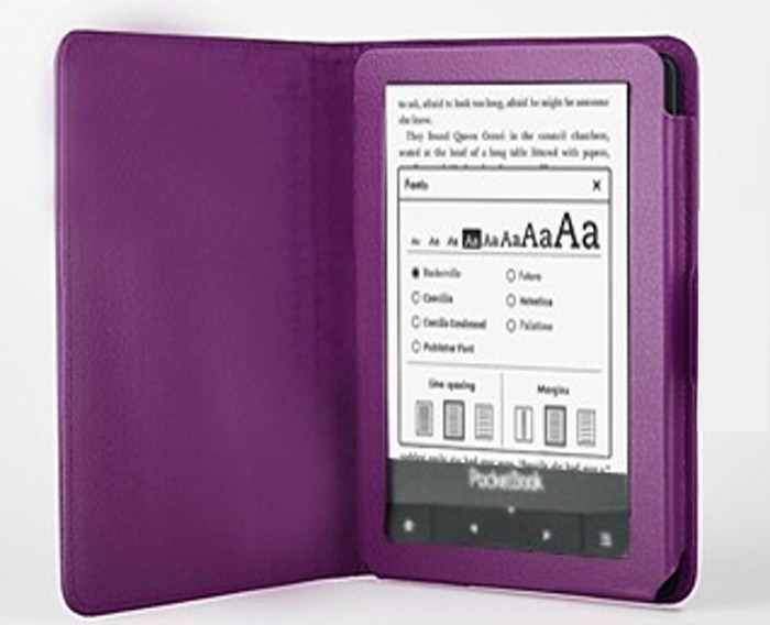 FORTRESS FT170 - Obal na čítačku Pocketbook 614 / 615 / 622 / 623 / 624 / 625 / 626 / 631 / 640 / 641 - fialové, magnet