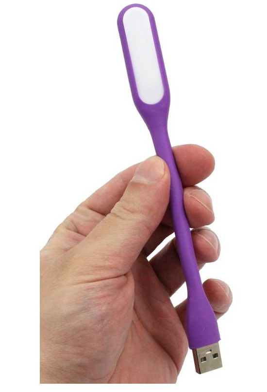 Gembird NL-01-PR - USB LED lampička ohybná, pre všetky čítačky - fialová