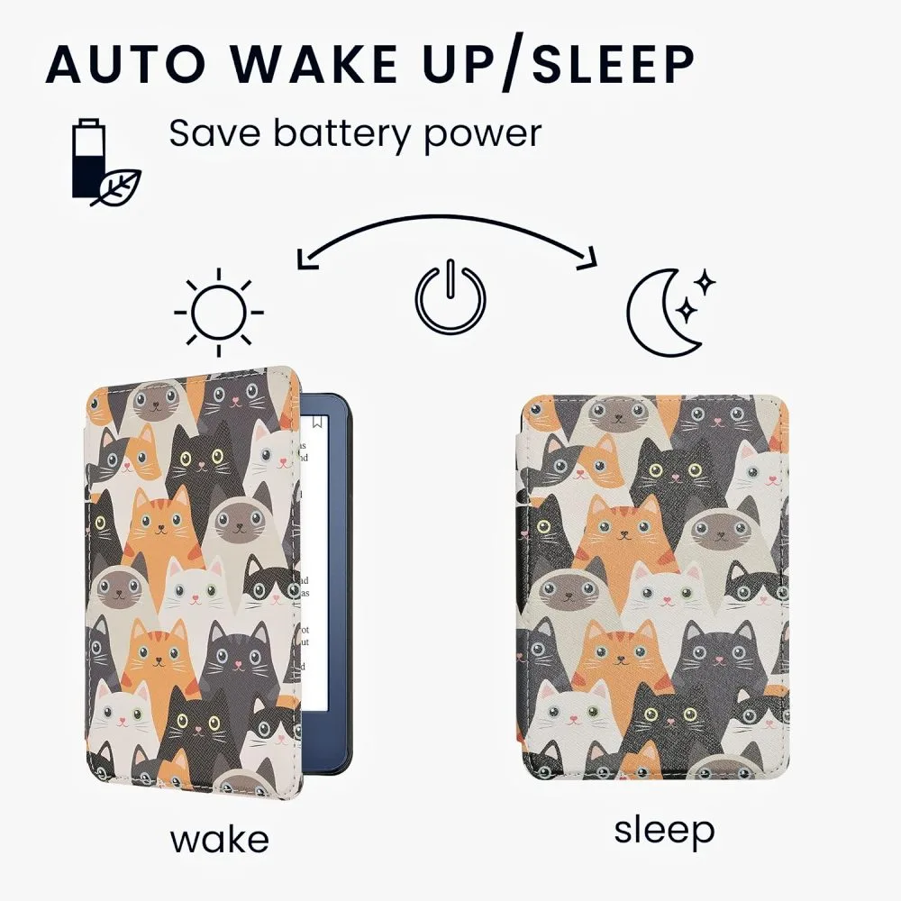 Puzdro KW Mobile - Cats - KW5998912 - pre Amazon Kindle 2022 - viacfarebné