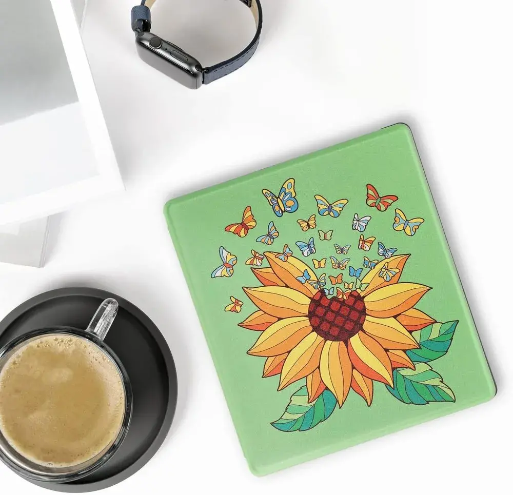 Puzdro KW Mobile - Sunflower Butterflies - KW4941723 - pre Amazon Kindle Oasis 2/3 - viacfarebné