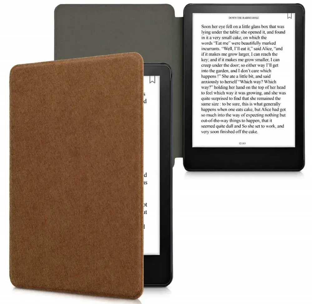 Puzdro KW Mobile Felt Fabric - KW5625905 - pre Amazon Kindle Paperwhite 5 (2021) - hnedé