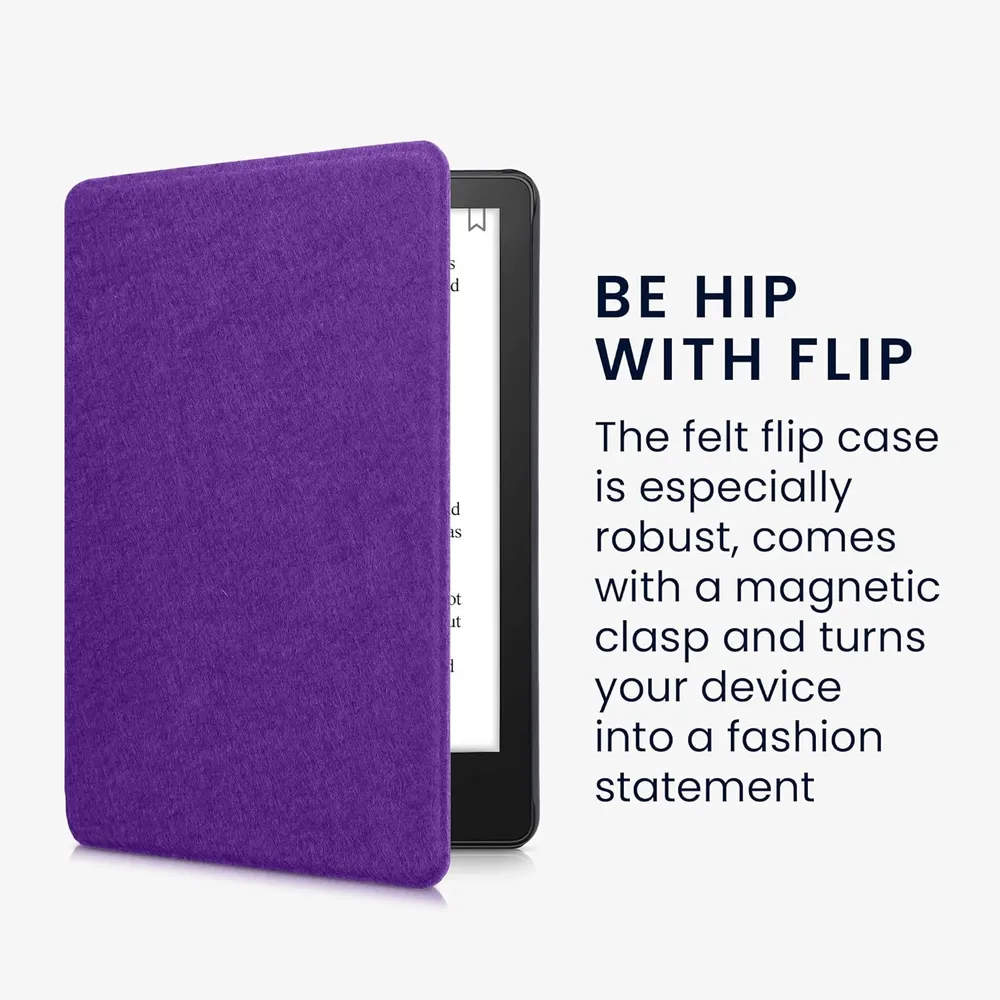 Puzdro KW Mobile Felt Fabric - KW5625938 - pre Amazon Kindle Paperwhite 5 (2021) - fialové