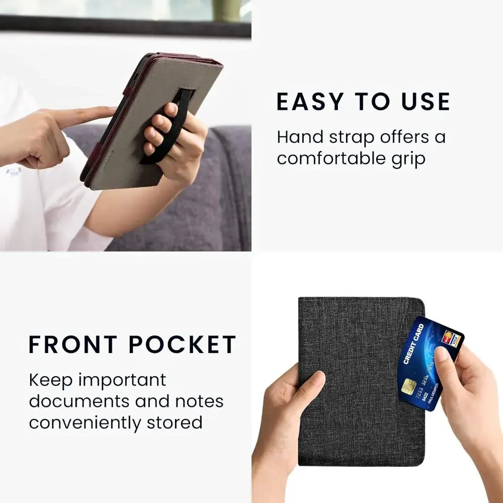 Puzdro KW Mobile - Fabric Flip - KW5971819 - pre Amazon Kindle Paperwhite 4 (2018) - tmavo šedé