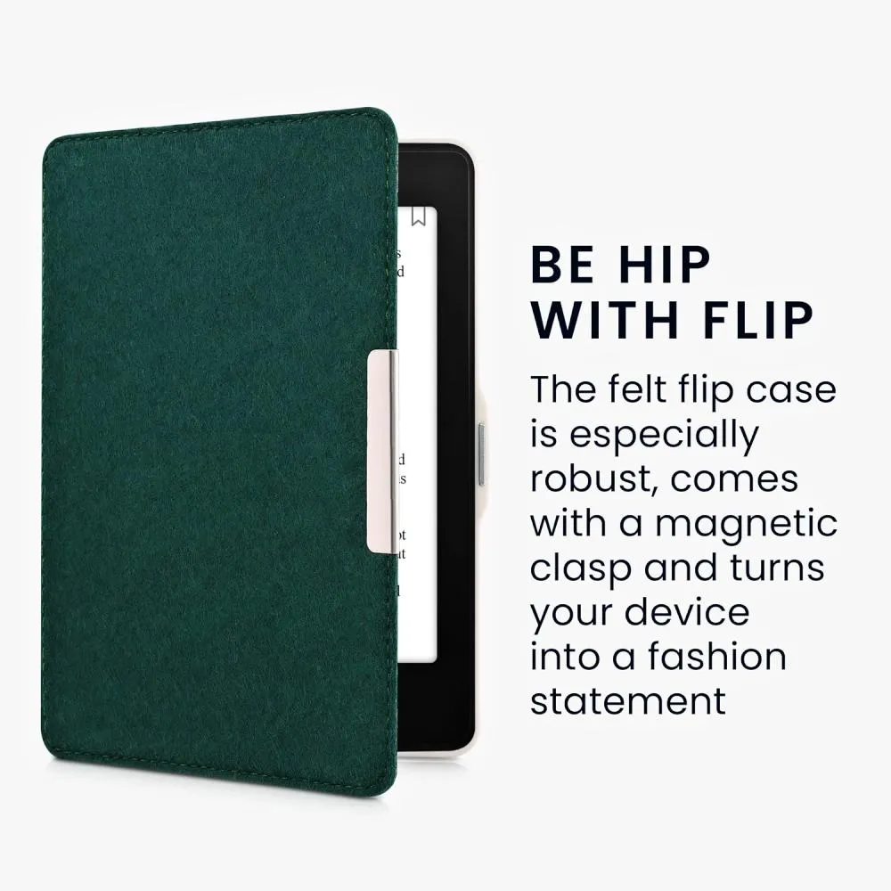 Puzdro KW Mobile Felt Fabric - KW3434578 - pre Amazon Kindle Paperwhite 1/2/3 - zelené