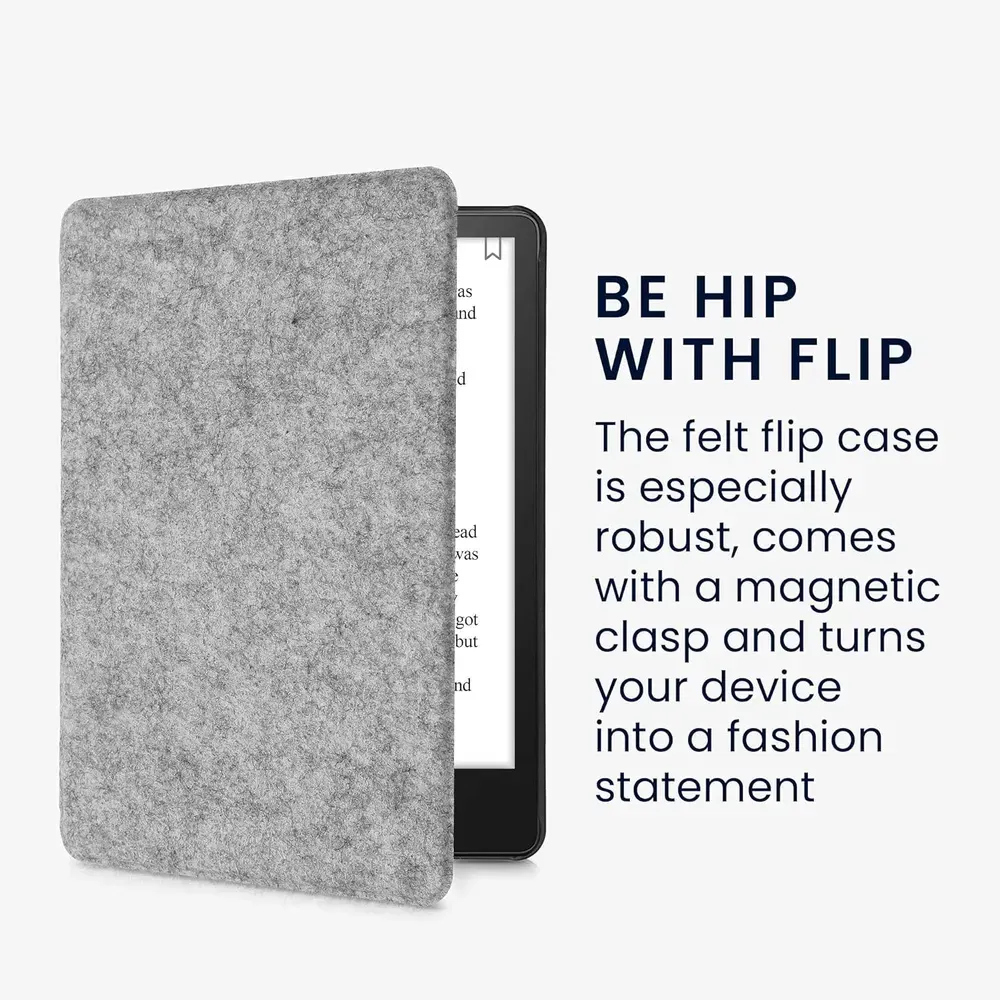 Puzdro KW Mobile Felt Fabric - KW5625925 - pre Amazon Kindle Paperwhite 5 (2021) - svetlo šedé
