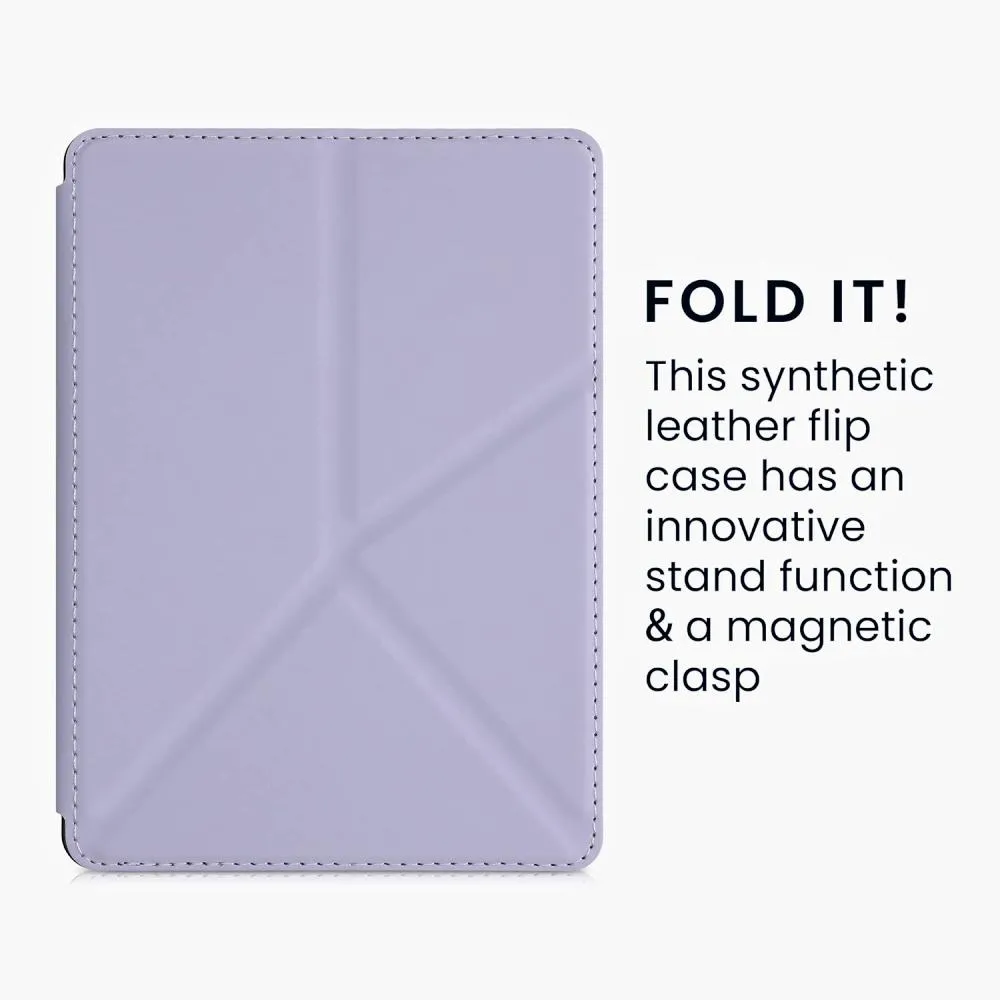 Puzdro KW Mobile - Origami Lavender Leather - KW57158108 - pre Amazon Kindle Paperwhite 5 (2021) - svetlo fialové