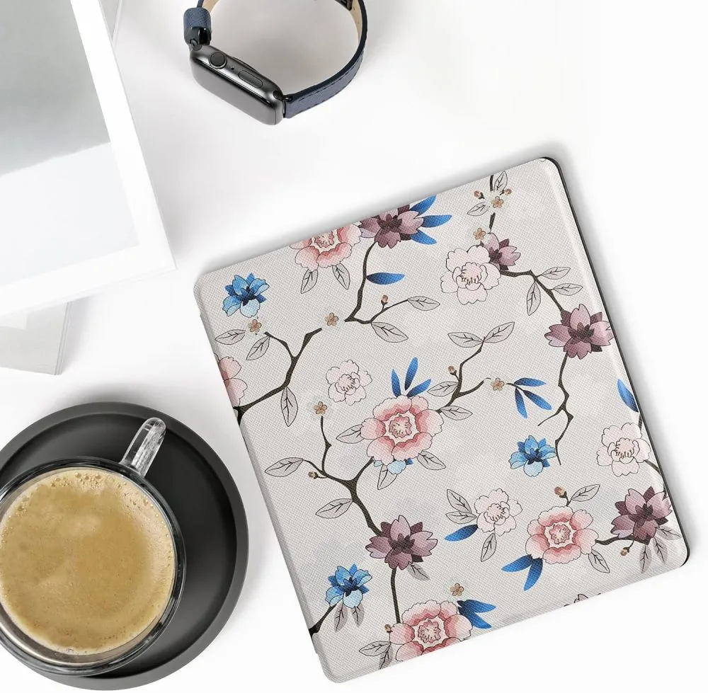 Puzdro KW Mobile - Flower Leaf - KW4941742 - pre Amazon Kindle Oasis 2/3 - viacfarebné