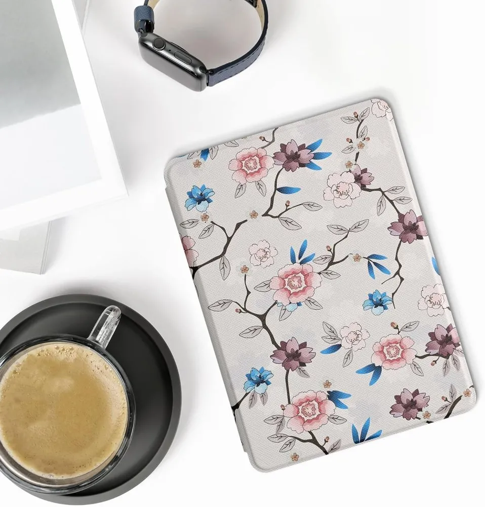 Puzdro KW Mobile - Flower Leaf - KW5983408 - pre Amazon Kindle Paperwhite 5 (2021) - viacfarebné