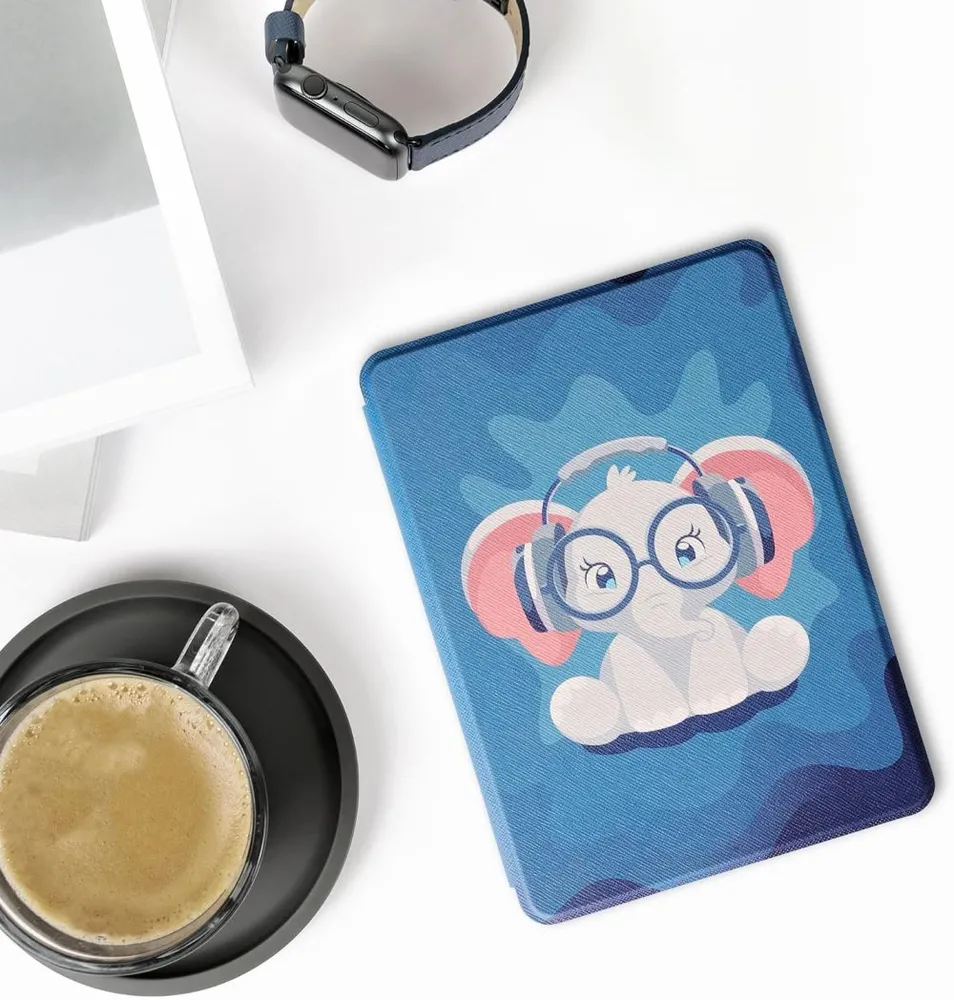 Puzdro KW Mobile - Cute Elephant - KW6103303 - pre Amazon Kindle Paperwhite 5 (2021) - viacfarebné