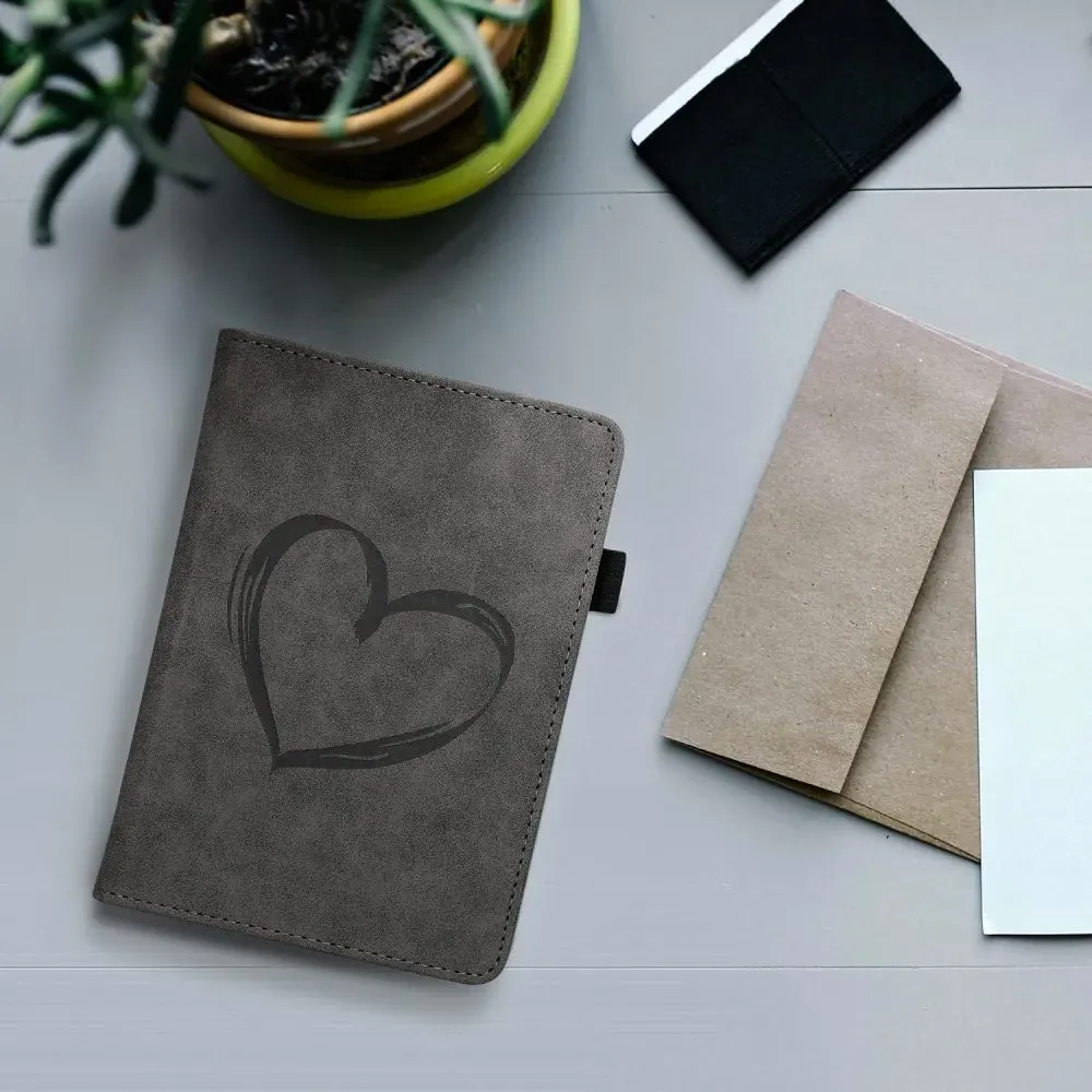 Puzdro KW Mobile Brushed Heart - KW5626802 - pre Amazon Kindle Paperwhite 1/2/3 - tmavo šedé