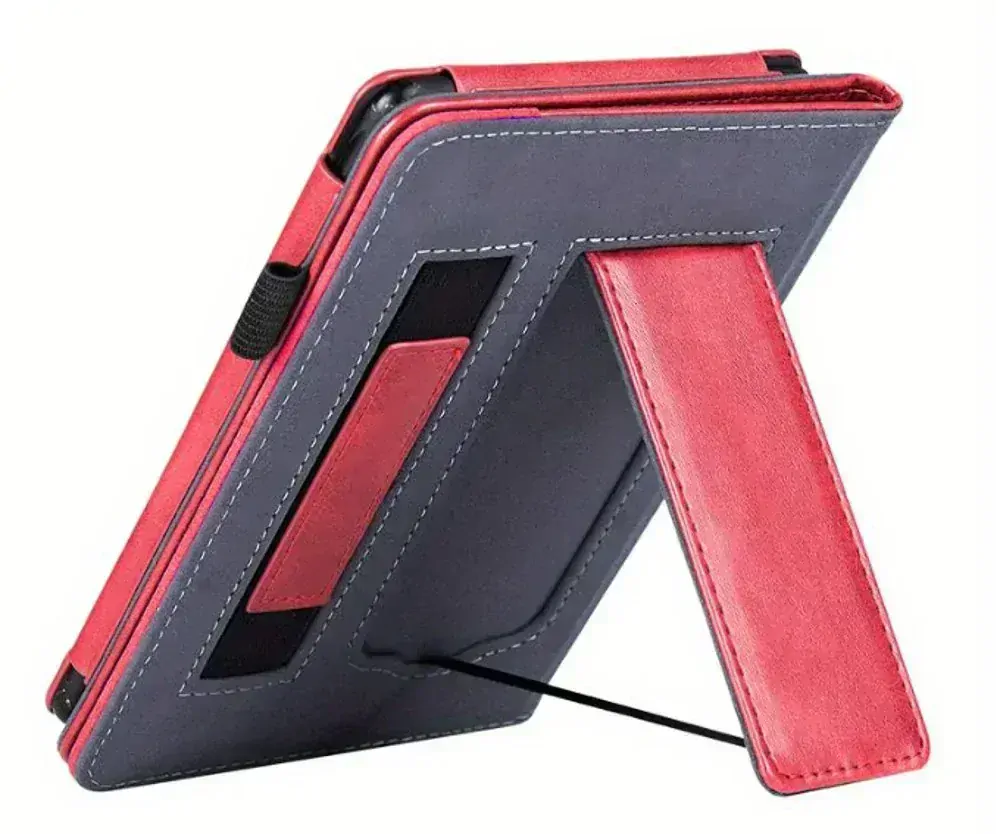 Fortress FT4004 - puzdro so stojanom pre Pocketbook 743 (G/C/K) - červené, magnet, AutoSleep