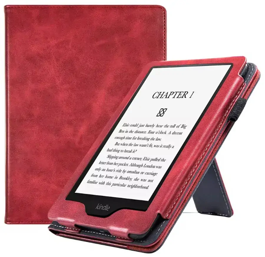 Fortress FT4012 Premium - puzdro so stojanom pre Amazon Kindle Paperwhite 5 (2021) - červené, magnet, AutoSleep