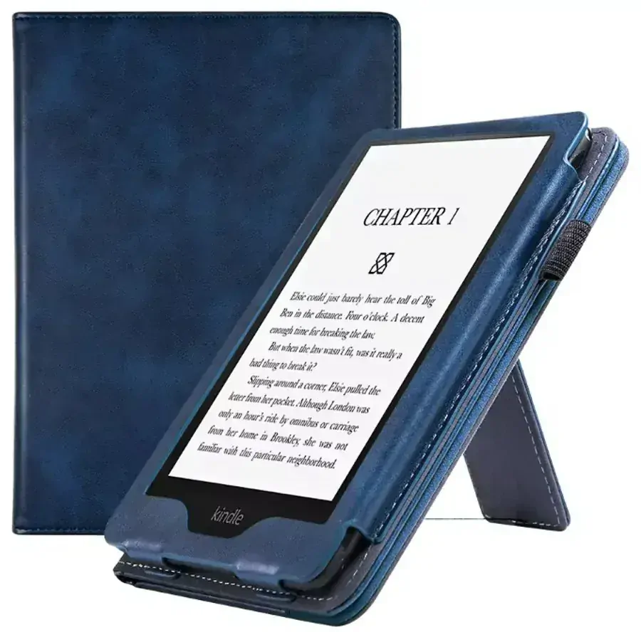 Fortress FT4013 Premium - púzdro so stojanom pre Amazon Kindle Paperwhite 5 (2021) - tmavo modré, magnet, AutoSleep