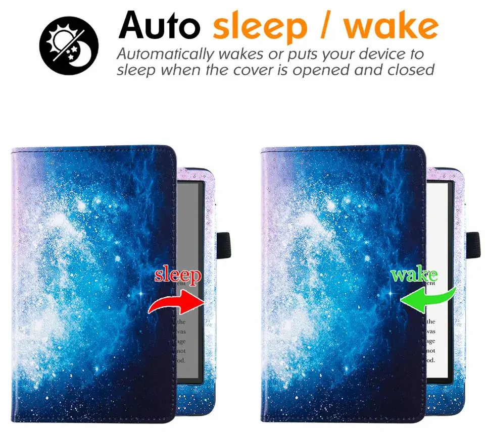 Fortress FT4022 Premium - púzdro so stojanom pre Amazon Kindle Paperwhite 5 (2021) - motív Space, magnet, AutoSleep