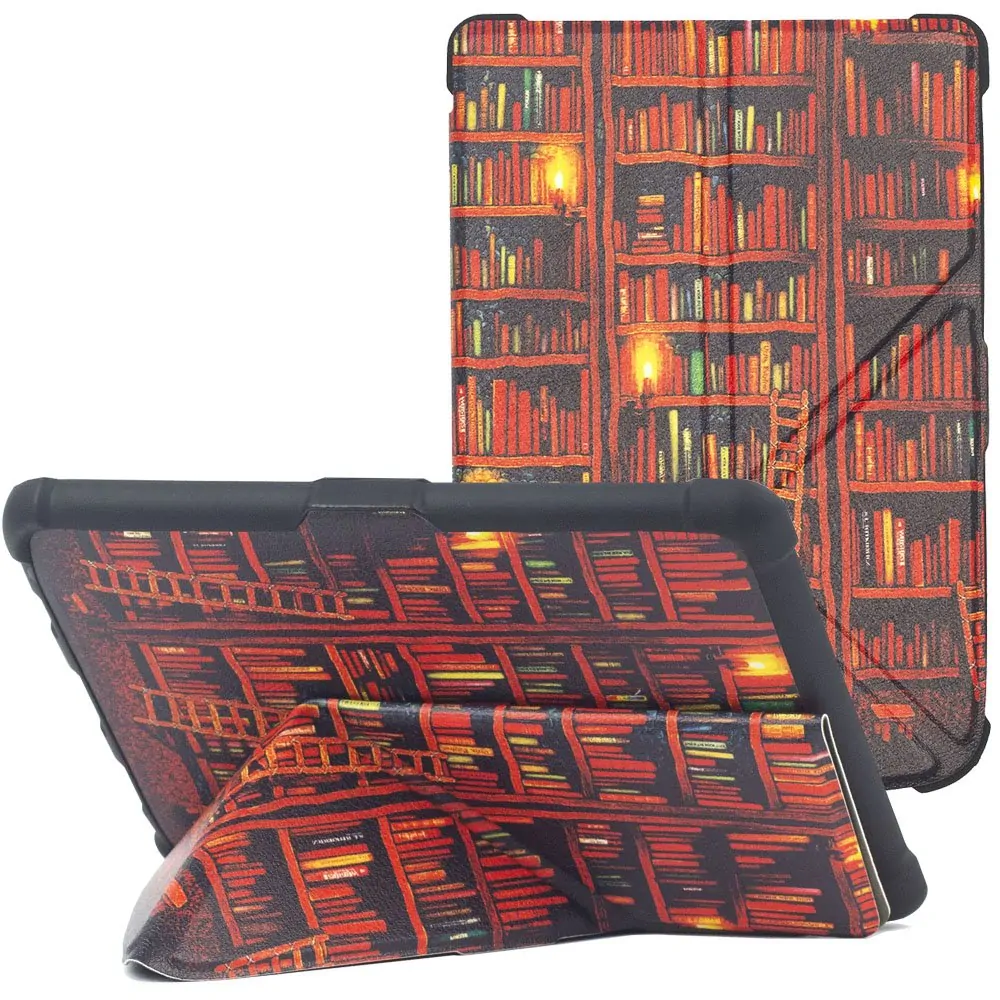 Origami Durable Lock ODL-104 púzdro pre Pocketbook 616 / 617 / 618 / 627 / 628 / 632 / 633 - motív Bookcase, stojan, magnet