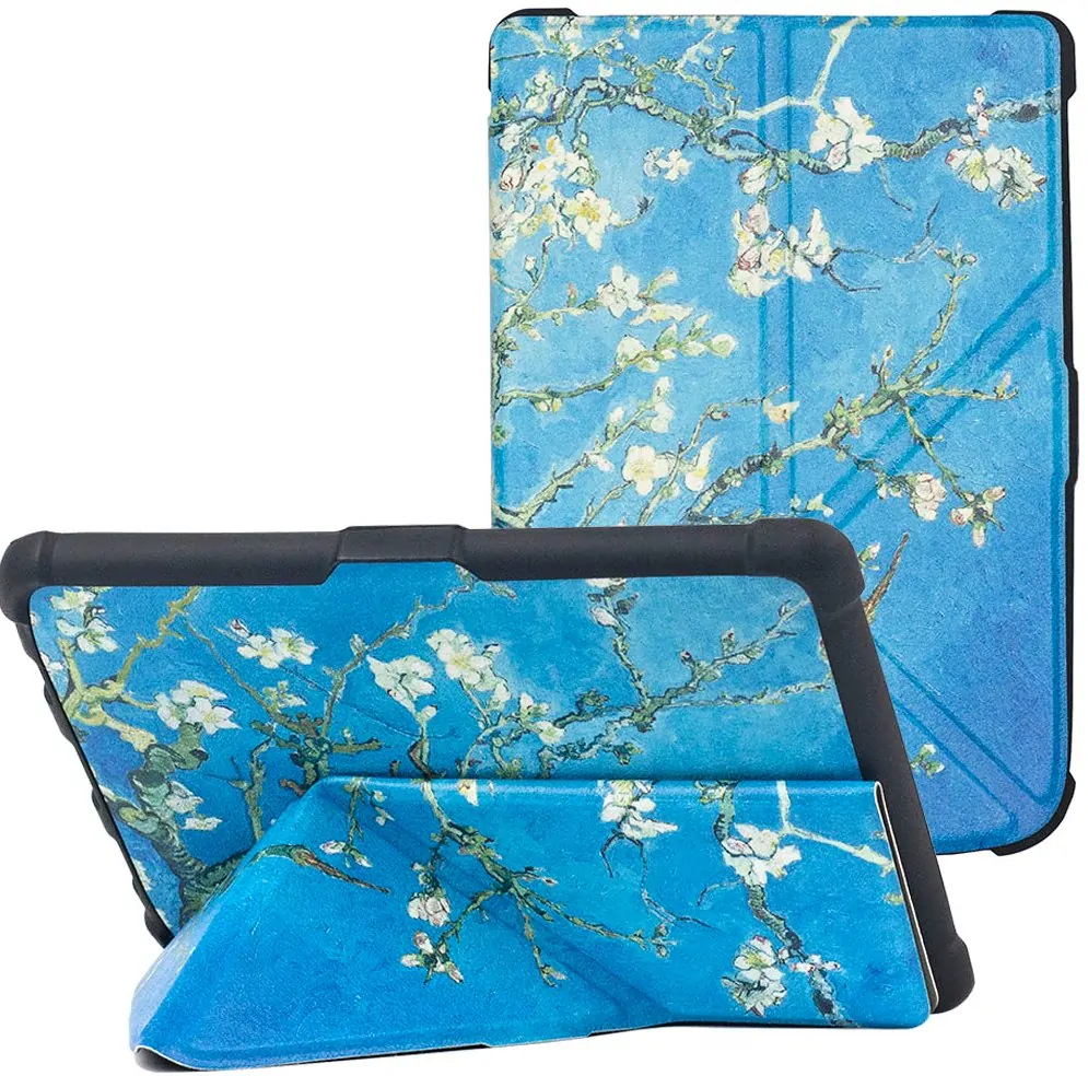 Origami Durable Lock ODL-107 púzdro pre Pocketbook 616 / 617 / 618 / 627 / 628 / 632 / 633 - motív Blue Garden, stojan, magnet