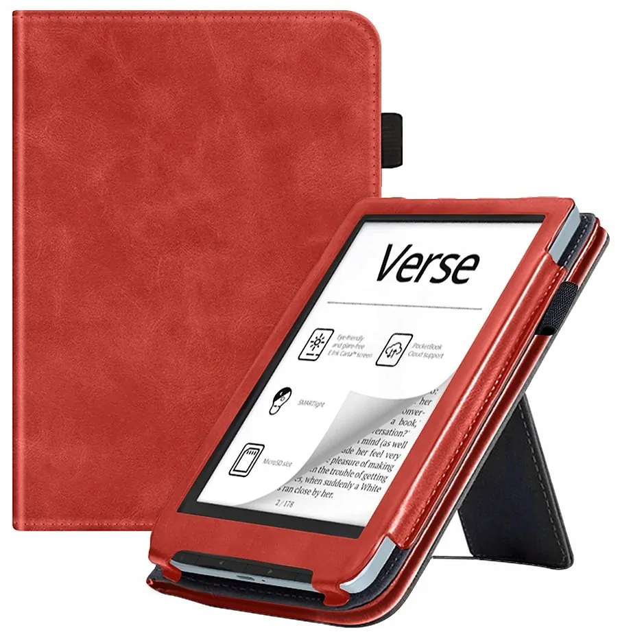 ARMORI Holder T046 - puzdro so stojanom pre Pocketbook 629/634 Verse (Pro) - červené, magnet, AutoSleep