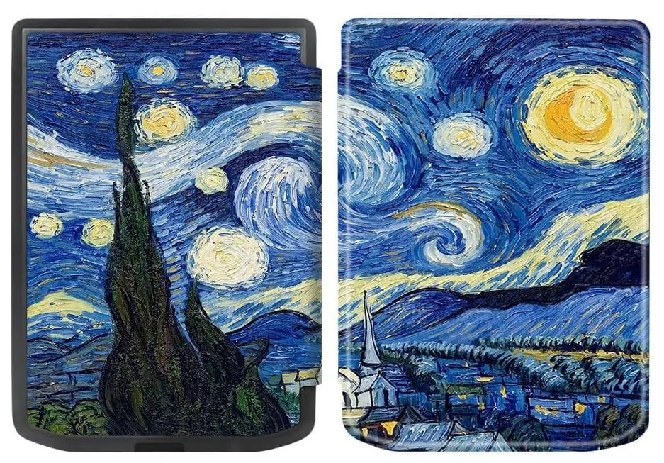 Armori Trimer T058, púzdro pre Pocketbook 629 Verse / 634 Verse Pro - magnetické zatváranie, AutoSleep, motív Gogh