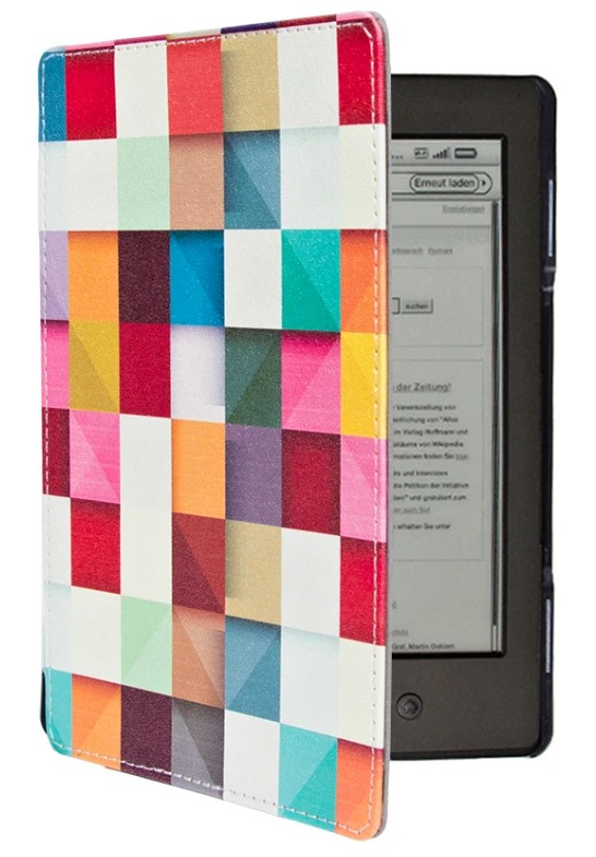 Armori Trimer T096, púzdro pre Amazon Kindle 4/5 - magnetické zatváranie, motív Square