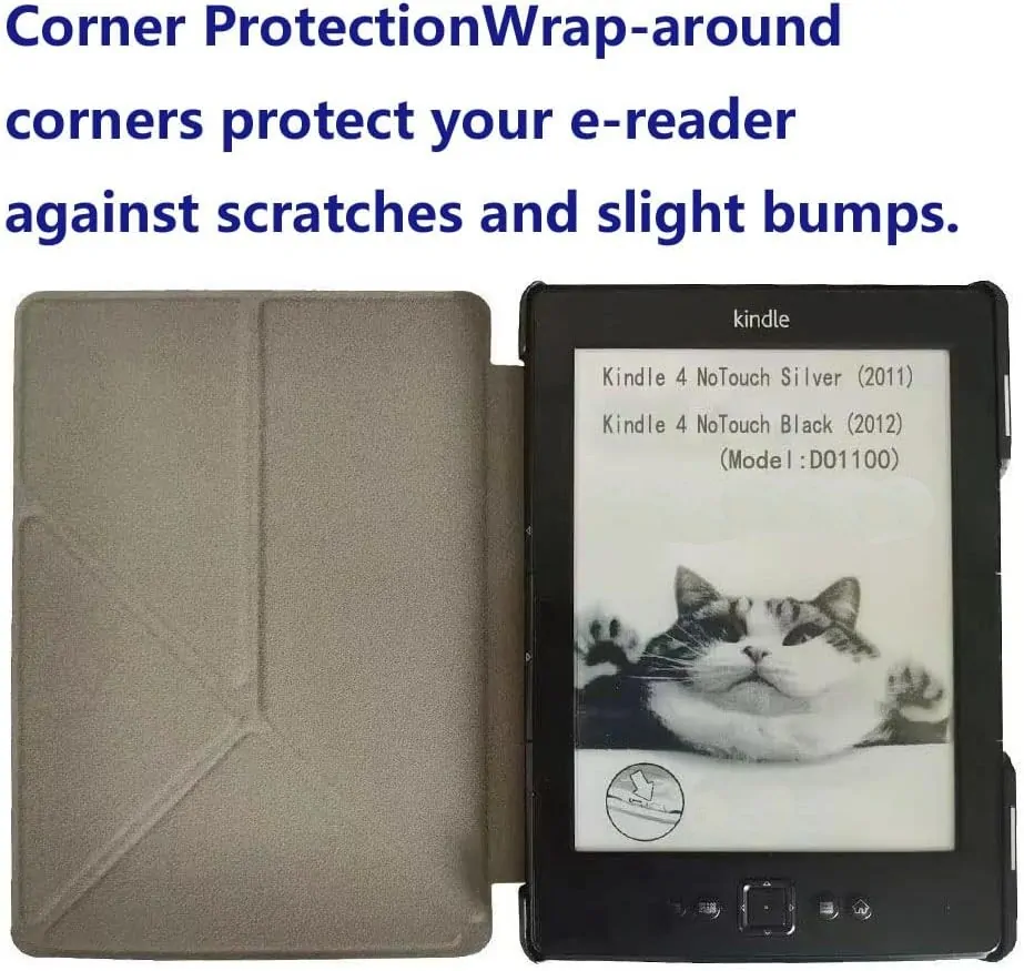 ARMORI STANDER S103, púzdro so stojanom Origami pre Amazon Kindle 4/5 - tmavo ružové