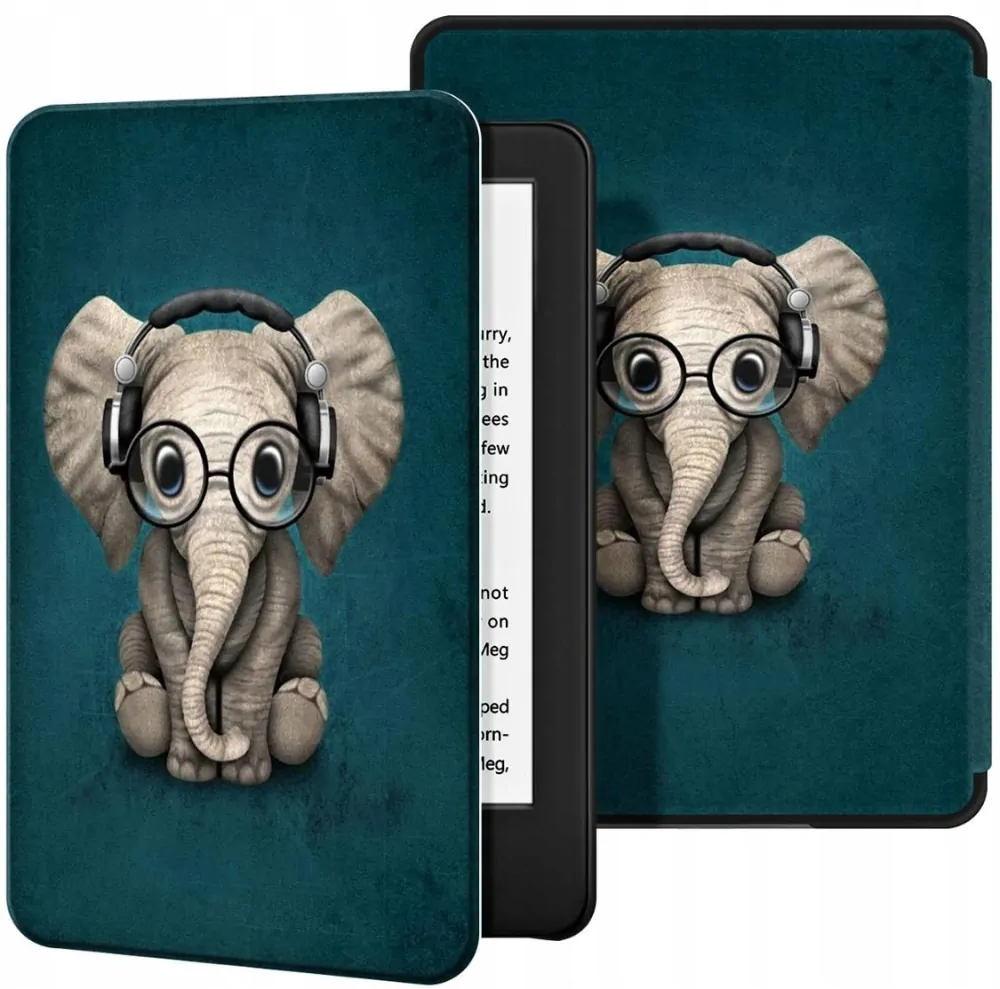 Armori Trimer T119, púzdro pre Amazon Kindle Paperwhite 1/2/3 - magnetické zatváranie, AutoSleep, motív Elephant