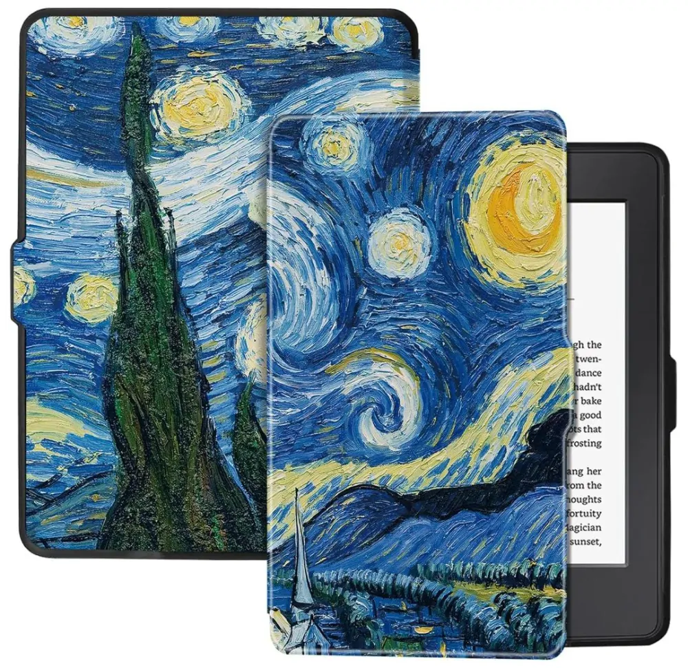 Armori Trimer T138, puzdro pre Amazon Kindle 6 (7. generácia) - magnetické zatváranie, AutoSleep, motív Gogh