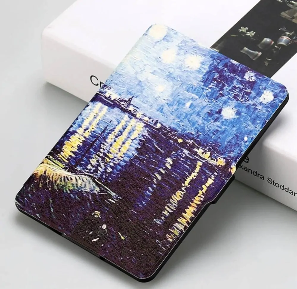 Armori Trimer T141, puzdro pre Amazon Kindle 6 (7. generácia) - magnetické zatváranie, AutoSleep, motív Gogh Sea