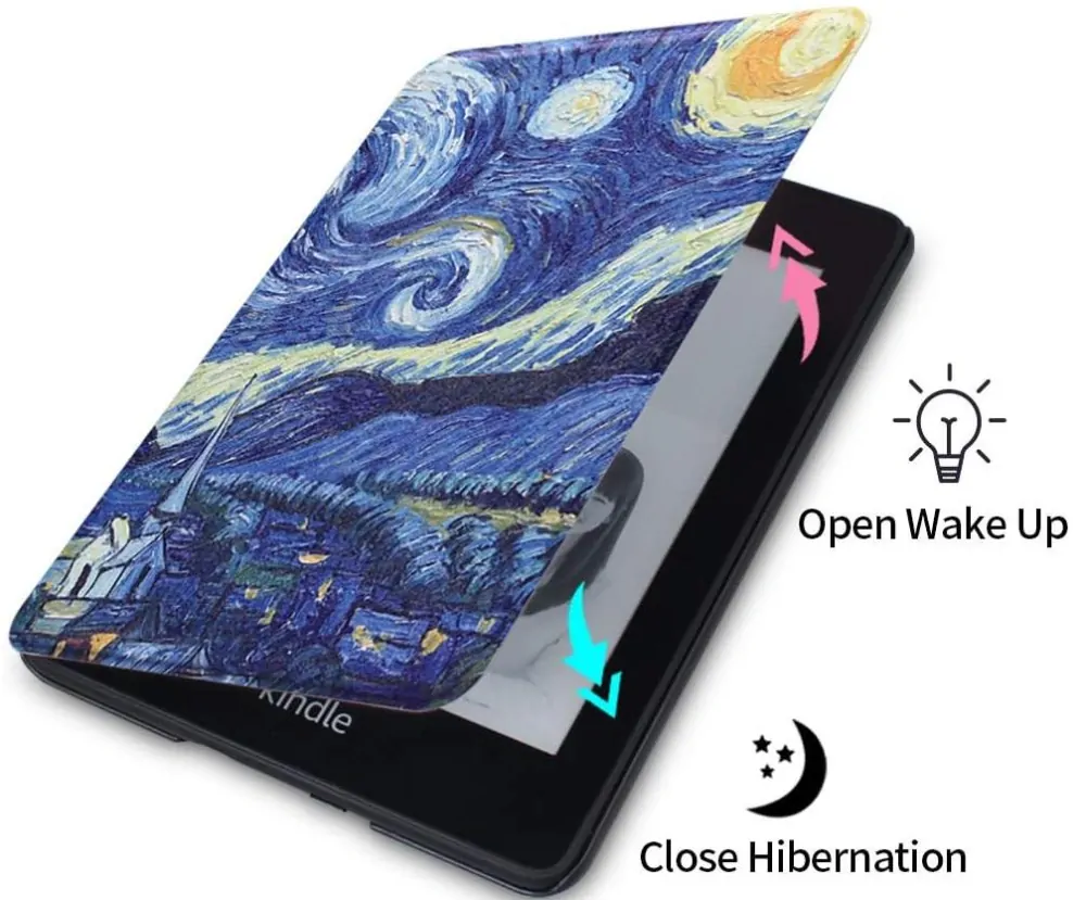 Armori Trimer T147, púzdro pre Amazon Kindle 8 (2016) - magnetické zatváranie, AutoSleep, motív Gogh