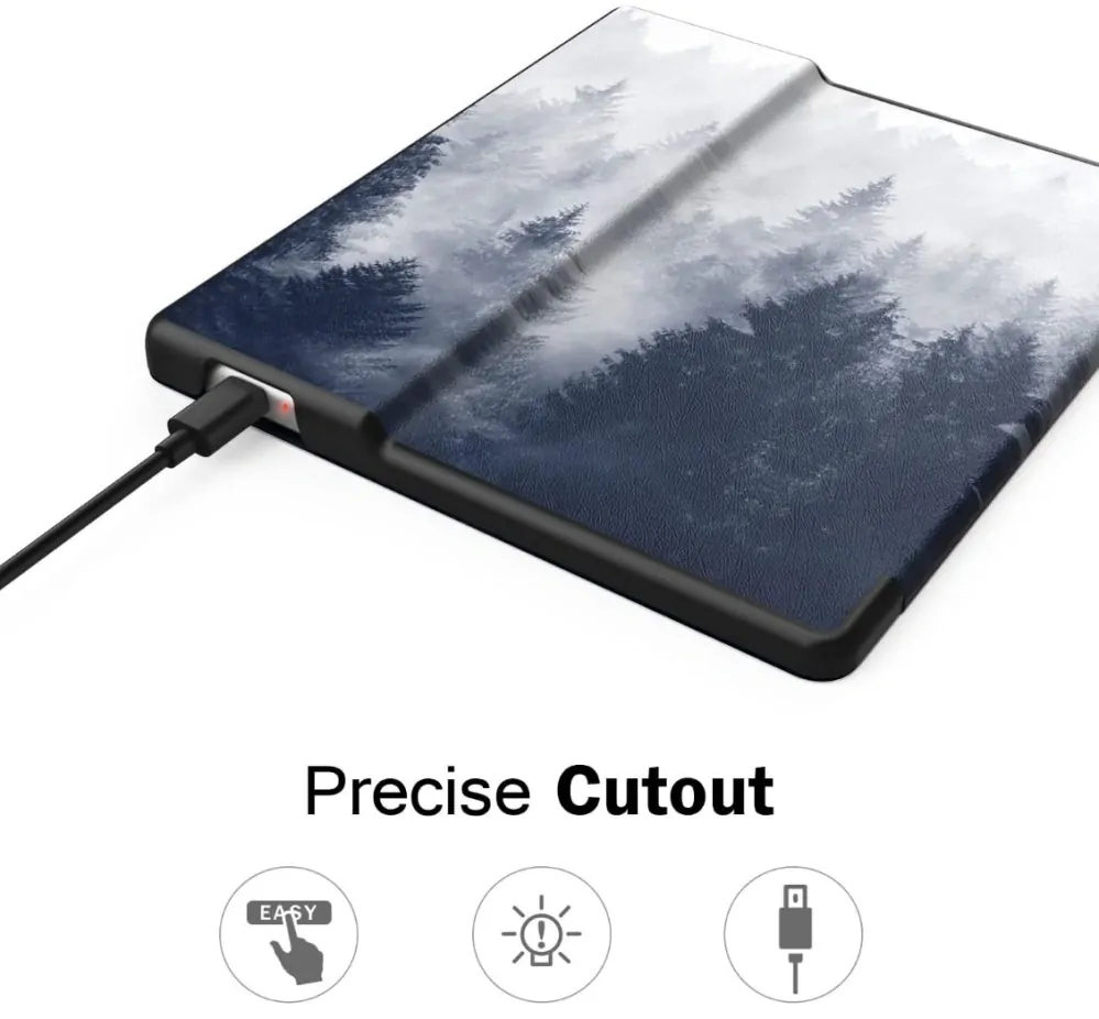 Armori Trimer T161, púzdro pre Amazon Kindle Oasis 2/3 - magnetické zatváranie, AutoSleep, motív Forest