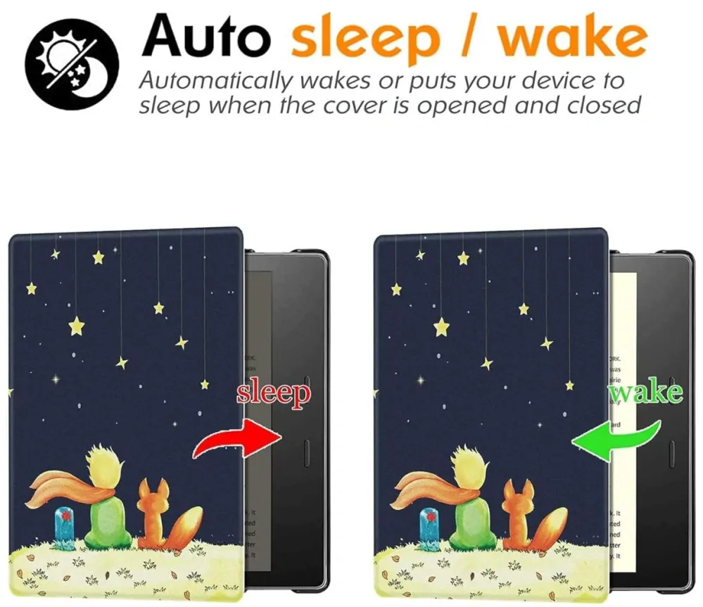 Armori Trimer T162, puzdro pre Amazon Kindle Oasis 2/3 - magnetické zatváranie, AutoSleep, motív Little Prince