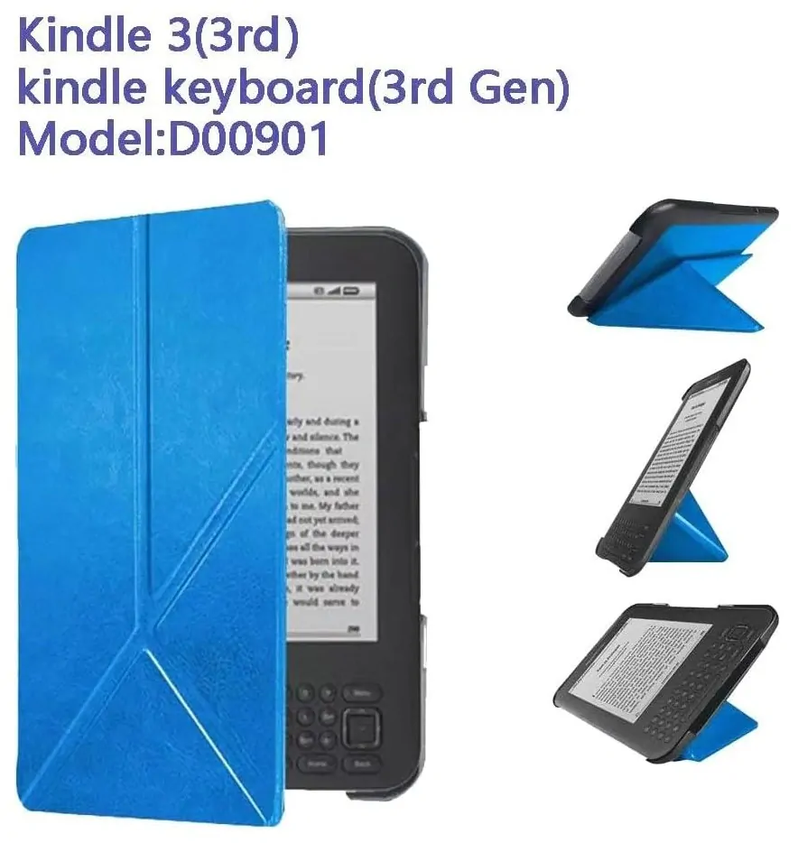 ARMORI STANDER S165, púzdro so stojanom Origami pre Amazon Kindle 3 Keyboard - svetlo modré