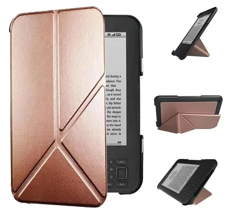 ARMORI STANDER S167, púzdro so stojanom Origami pre Amazon Kindle 3 Keyboard - zlaté