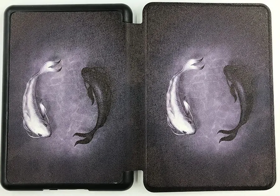Armori Trimer T179, púzdro pre Amazon Kindle Paperwhite 5 (2021) - magnetické zatváranie, AutoSleep, motív Yin-Yang Fish